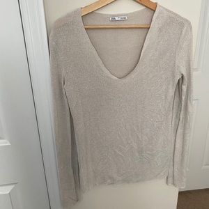 women’s zara v neck sweater